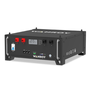 WANROY 51,2V 100Ah LiFePO4 Battery 5,12kWh ESS With Built-In 100A BMS, With LCD Screen