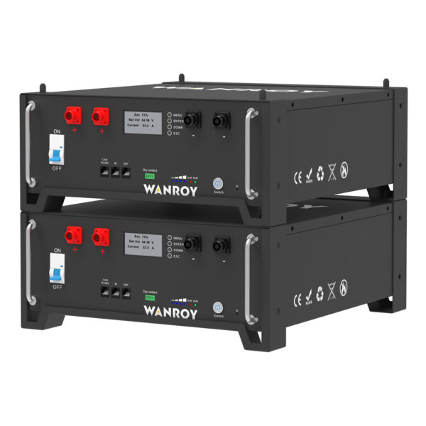 WANROY 51,2V 100Ah LiFePO4 Battery 5,12kWh ESS With Built-In 100A BMS, With LCD Screen - Image 3